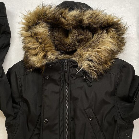 S13/NYC Winter Coat Womens Small puffer parka Faux Fur Hood lining penny lane - Picture 10 of 16